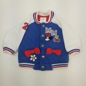 Disney Store Baby Minnie Mouse Bomber Jacket Polka